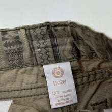 Load image into Gallery viewer, Boys Target, khaki cotton shorts, adjustable, FUC, size 000,  