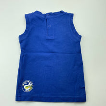 Load image into Gallery viewer, unisex NRL Supporter, Parramatta Eels cotton top, GUC, size 0,  