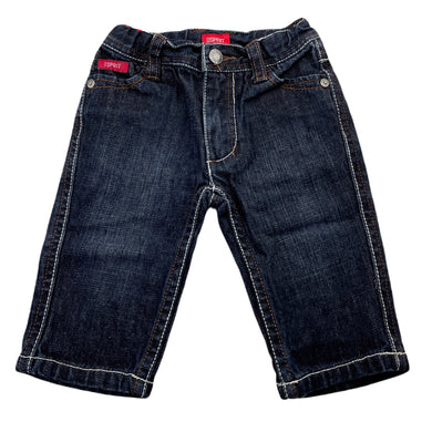 Girls Esprit, dark denim jeans, adjustable, Inside leg: 17.5cm, GUC, size 6 months,  