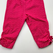 Load image into Gallery viewer, Girls Matalan, pink &amp; white spot leggings / bottoms, EUC, size 000,  