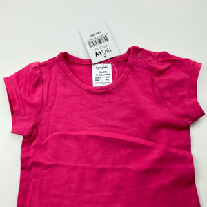 Girls Dymples, pink stretchy t-shirt / top, NEW, size 000,  