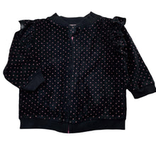 Load image into Gallery viewer, Girls Dymples, velour zip up lightweight sweater, GUC, size 0,  