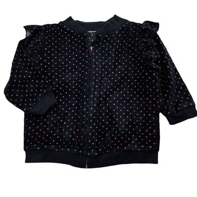 Girls Dymples, velour zip up lightweight sweater, GUC, size 0,  