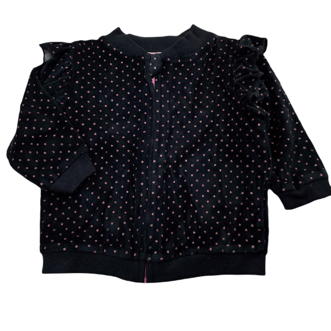 Girls Dymples, velour zip up lightweight sweater, GUC, size 0,  