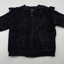 Load image into Gallery viewer, Girls Dymples, velour zip up lightweight sweater, GUC, size 0,  