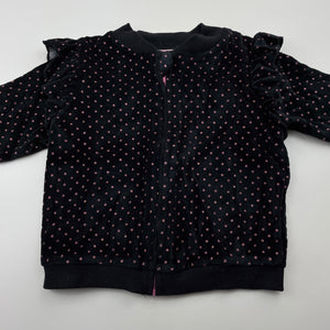 Girls Dymples, velour zip up lightweight sweater, GUC, size 0,  