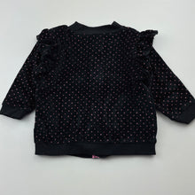 Load image into Gallery viewer, Girls Dymples, velour zip up lightweight sweater, GUC, size 0,  