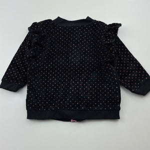 Girls Dymples, velour zip up lightweight sweater, GUC, size 0,  