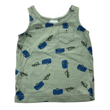 Load image into Gallery viewer, Boys Tiny Little Wonders, stretchy singlet top, caravan, EUC, size 00,  