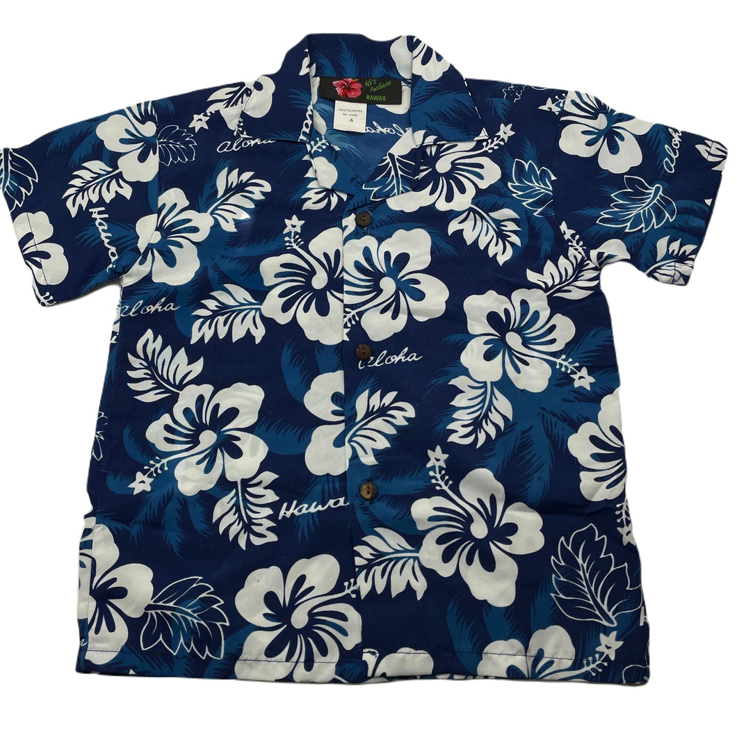 Boys Ali'i Fashions, authentic Hawaiian short sleeve shirt, EUC, size 4,  