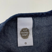 Load image into Gallery viewer, Girls Tiny Little Wonders, dark chambray cotton casual dress, EUC, size 0, L: 37cm