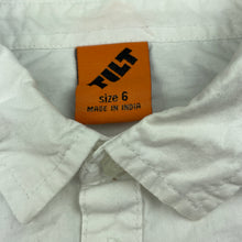Load image into Gallery viewer, Boys Tilt, white cotton long sleeve shirt, FUC, size 6,  