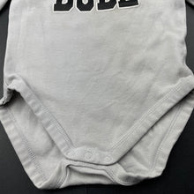 Load image into Gallery viewer, Boys Baby Berry, grey cotton bodysuit / romper, FUC, size 1,  