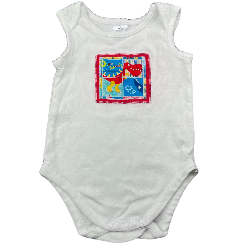Boys Target, cotton bodysuit / romper, dinosaur, GUC, size 00,  