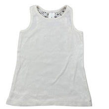 Load image into Gallery viewer, Girls Target, ribbed singlet / tank top, lace trim, FUC, size 4,  