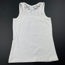 Load image into Gallery viewer, Girls Target, ribbed singlet / tank top, lace trim, FUC, size 4,  