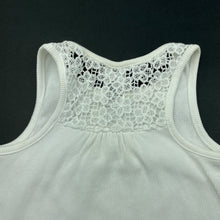 Load image into Gallery viewer, Girls Target, ribbed singlet / tank top, lace trim, FUC, size 4,  