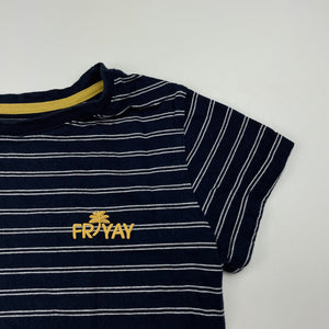 Girls Target, navy cotton t-shirt / top, GUC, size 7,  