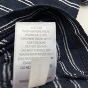 Girls Target, navy cotton t-shirt / top, GUC, size 7,  