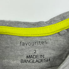 Load image into Gallery viewer, Boys Favourites, grey marle long sleeve t-shirt / top, FUC, size 2,  