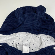 Load image into Gallery viewer, unisex Target, lined knitted cotton hooded sweater / cardigan, EUC, size 1,  