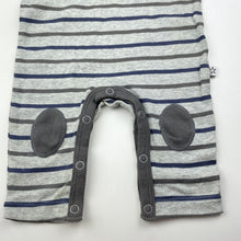 Load image into Gallery viewer, Boys Marquise, grey cotton romper, EUC, size 000,  