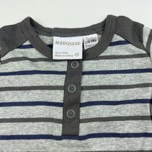 Load image into Gallery viewer, Boys Marquise, grey cotton romper, EUC, size 000,  