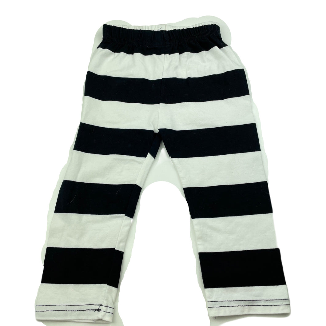 unisex black & white, leggings / bottoms, elasticated, Inside leg: 25cm, FUC, size 0-1,  
