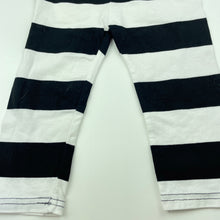Load image into Gallery viewer, unisex black &amp; white, leggings / bottoms, elasticated, Inside leg: 25cm, FUC, size 0-1,  