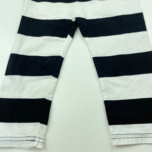 unisex black & white, leggings / bottoms, elasticated, Inside leg: 25cm, FUC, size 0-1,  
