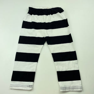 unisex black & white, leggings / bottoms, elasticated, Inside leg: 25cm, FUC, size 0-1,  