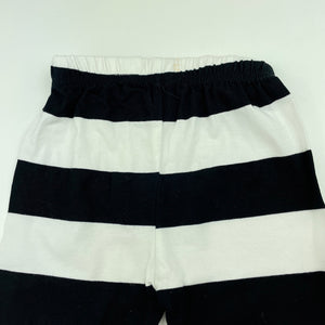 unisex black & white, leggings / bottoms, elasticated, Inside leg: 25cm, FUC, size 0-1,  