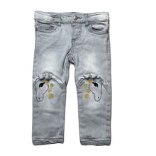 Load image into Gallery viewer, Girls Target, grey stretch denim jeans, adjustable, Inside leg: 28.5cm, FUC, size 1,  