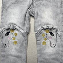 Load image into Gallery viewer, Girls Target, grey stretch denim jeans, adjustable, Inside leg: 28.5cm, FUC, size 1,  