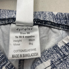 Load image into Gallery viewer, unisex Dymples, stretchy leggings / bottoms, elasticated, EUC, size 00,  