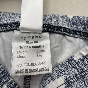 unisex Dymples, stretchy leggings / bottoms, elasticated, EUC, size 00,  