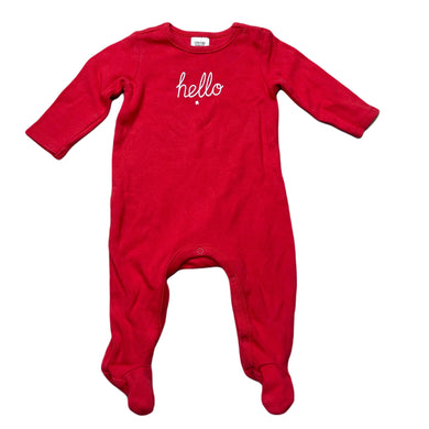 unisex Target, red cotton coverall / romper, FUC, size 000,  