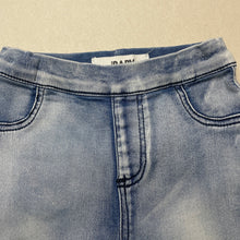 Load image into Gallery viewer, Girls Cotton On, stretchy denim leggings / jeggings, adjustable, GUC, size 0,  