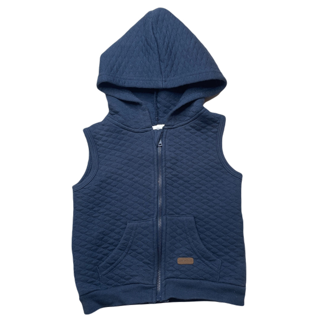 Boys Ollies Place, quilted cotton hooded vest, GUC, size 0,  