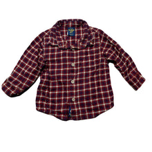 Load image into Gallery viewer, Boys Osh Kosh, brushed cotton long sleeve shirt, EUC, size 1-2,  