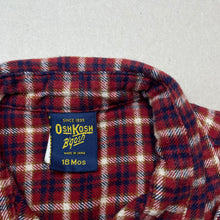 Load image into Gallery viewer, Boys Osh Kosh, brushed cotton long sleeve shirt, EUC, size 1-2,  