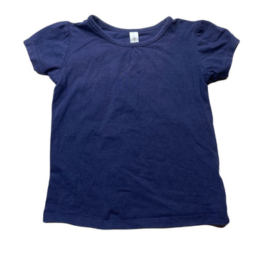 Girls Dymples, navy stretchy t-shirt / top, GUC, size 2,  