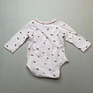 Girls Target, floral organic cotton blend bodysuit / romper, EUC, size 0000,  