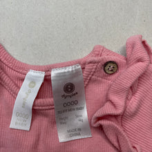 Load image into Gallery viewer, Girls Dymples, pink ruffle bodysuit / romper, GUC, size 0000,  