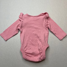 Load image into Gallery viewer, Girls Dymples, pink ruffle bodysuit / romper, GUC, size 0000,  