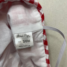 Load image into Gallery viewer, unisex Blue Sky, red check cotton bucket hat, EUC, size 00,  