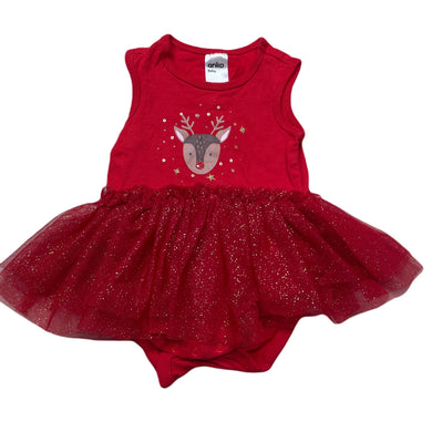 Girls Anko, red Christmas tutu romper, EUC, size 00,  
