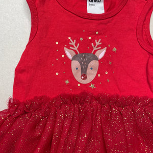 Girls Anko, red Christmas tutu romper, EUC, size 00,  