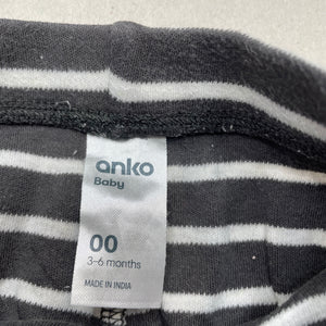 unisex Anko, striped leggings / bottoms, GUC, size 00,  