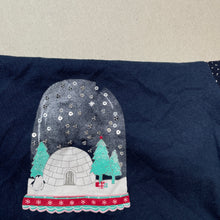 Load image into Gallery viewer, Girls Anko, navy cotton Christmas t-shirt / top, GUC, size 2,  